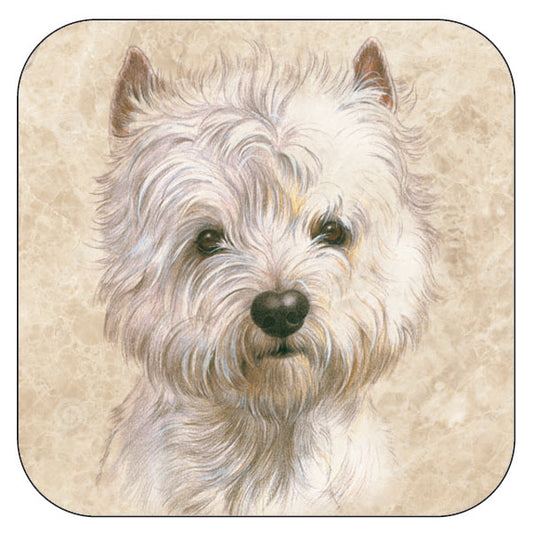 Onderzetter per 3 stuks West Highland White Terrier