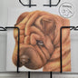 Vierkante kaart - Sorry, Sharpei heeft spijt (honden print)