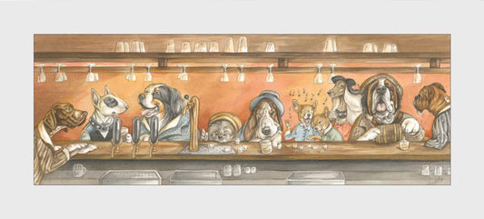 Reproduction "Dogs at the Bar".