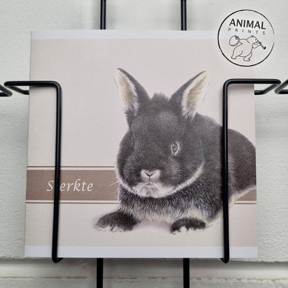 Square card - Condolence card Rabbit