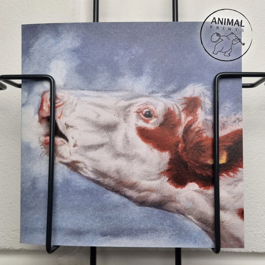 Square card - Red Cow.