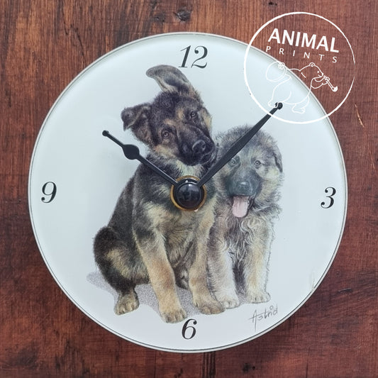 Shepherd puppy clock