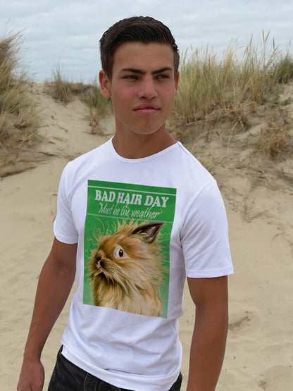 T-shirt "Bad Hair Day - "Must be the Weather".