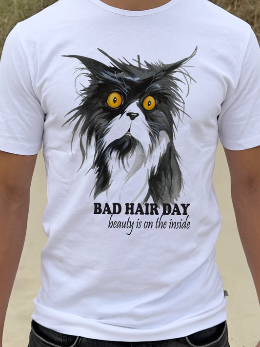 T-shirt "Bad Hairday" - Cat - 1 color