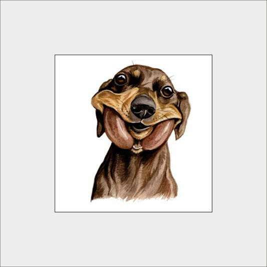 Reproduction "Dachshund with sausage"