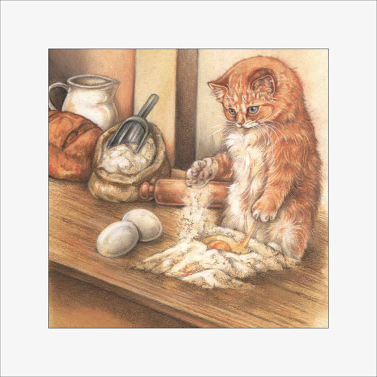 Reproductie "Kat in de Keuken".