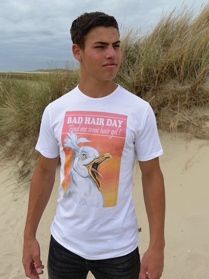 T-shirt "Bad Hair Day - "Find me some hair gel".