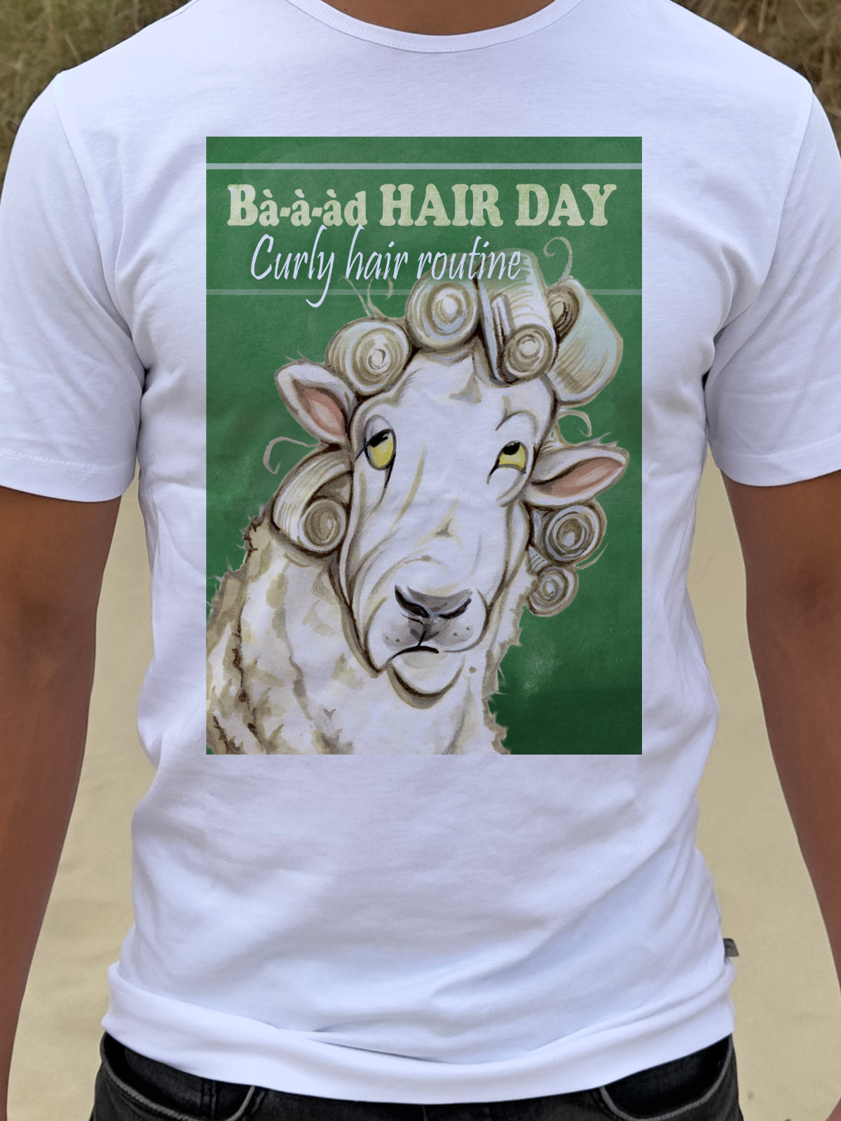 T-shirt "Bad Hair Day - "Curly hair routine".