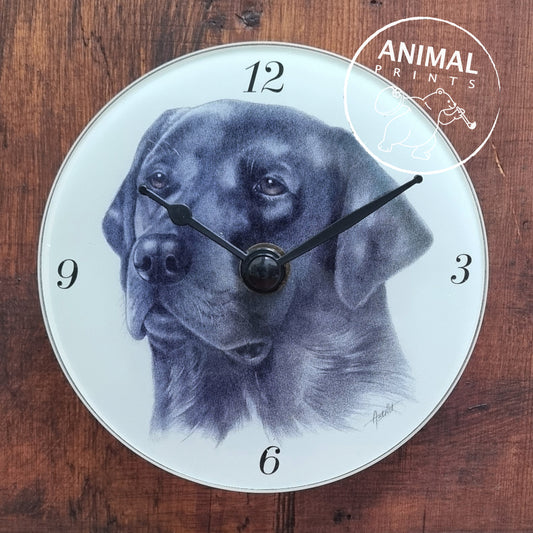 Clock Black Labrador