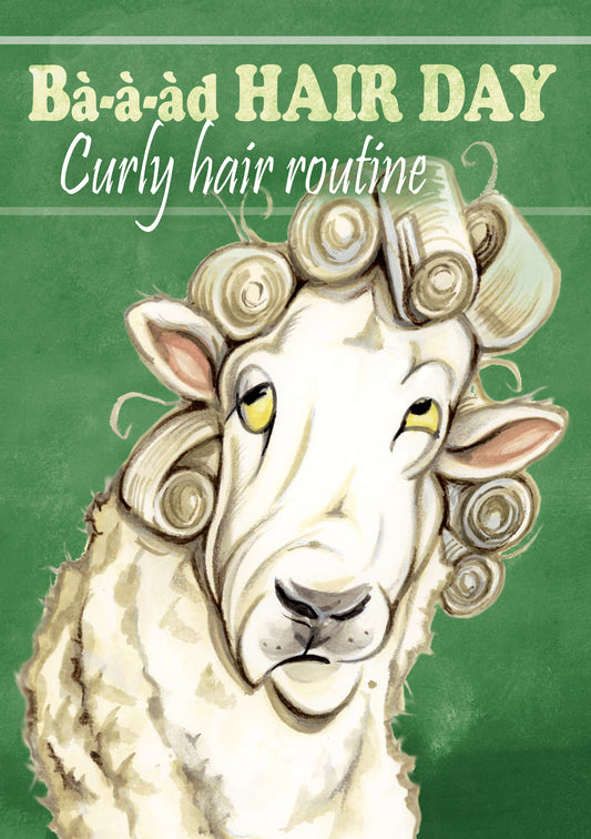 T-shirt "Bad Hair Day - "Curly hair routine".