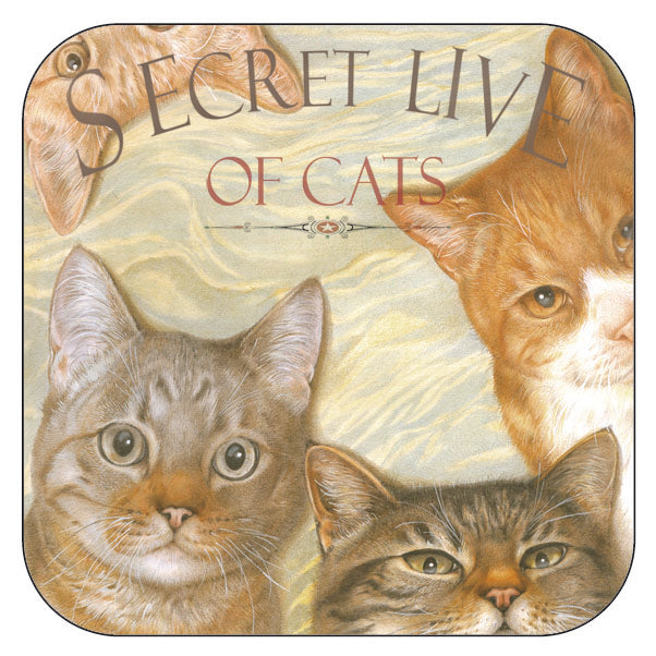 Onderzetter per 3 stuks Secret Live of Cats 1