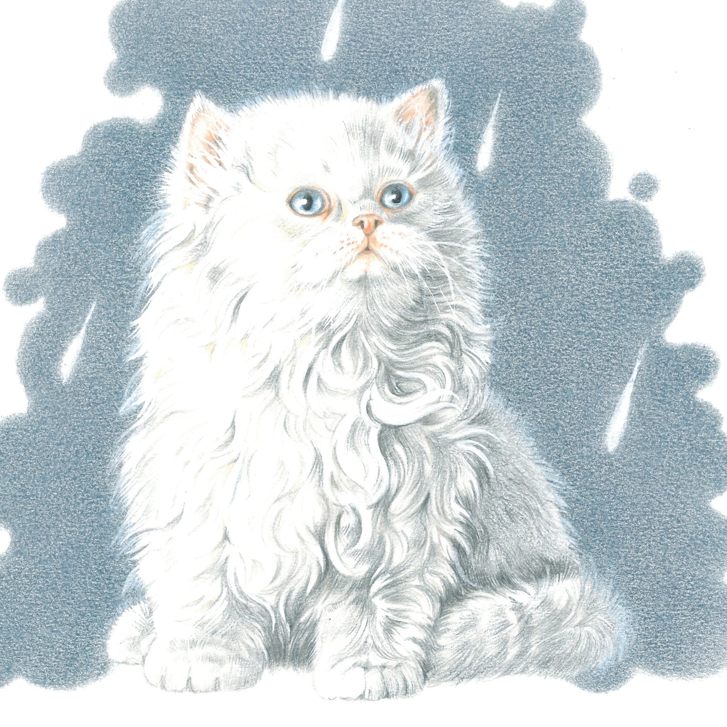 Vierkante kaart -  It's Raining Cat's - Persische Kat