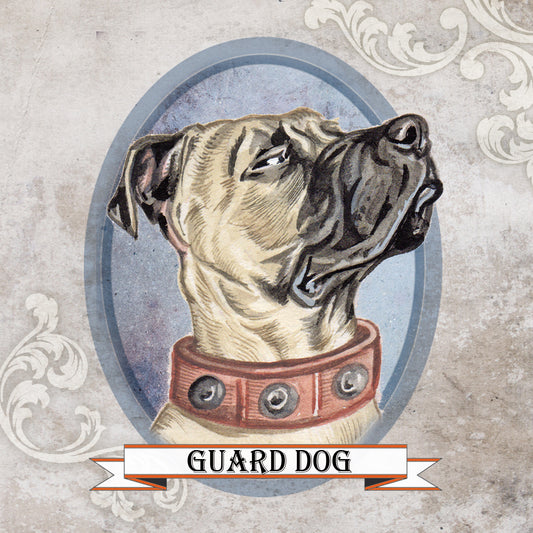 Quadratische Karte - Guard Dog