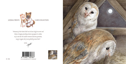 Square card - Barn owls always remain a special appearance