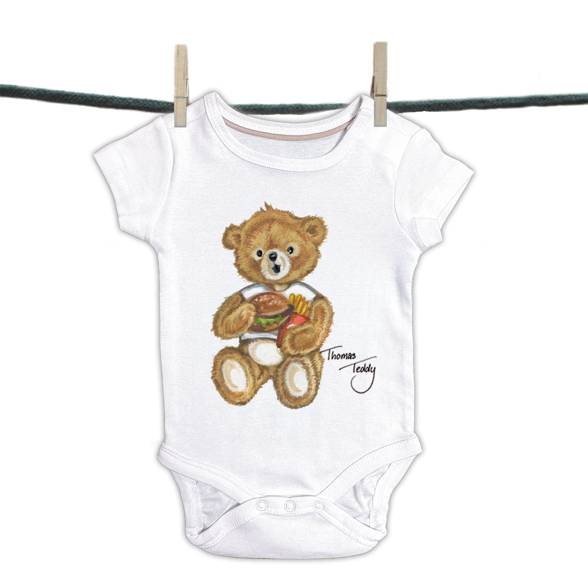 Baby Strampler Thomas Teddy Kollektion - FastFood Bear