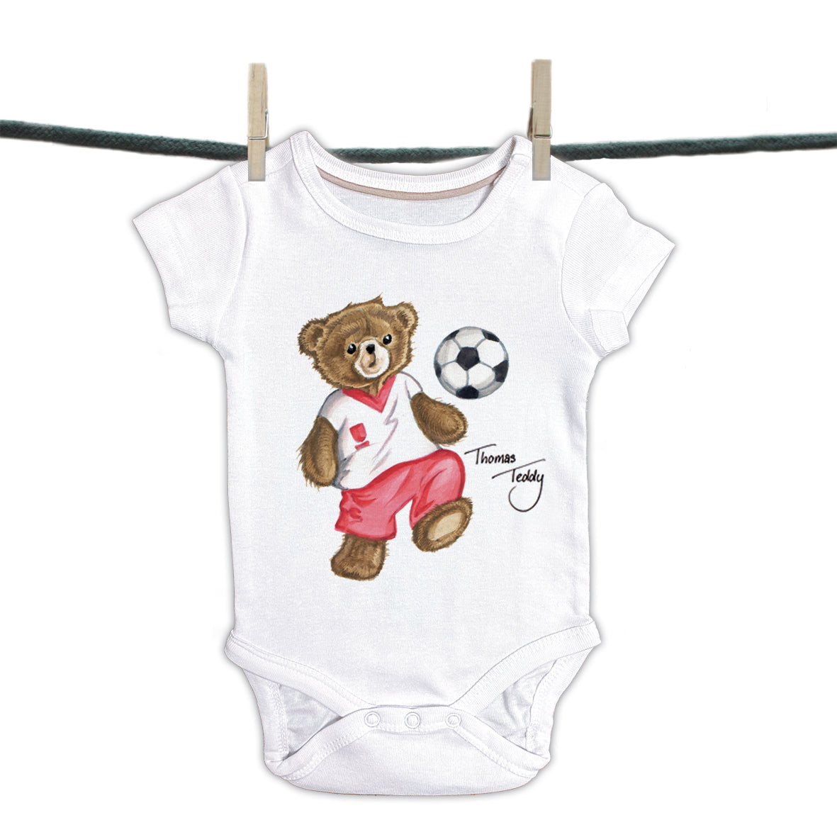 Baby Strampler Thomas Teddy Kollektion - Soccer Bear