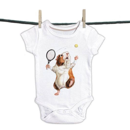 Baby Romper with Guinea Pig - Tennis