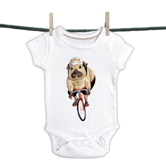 Baby Romper with Guinea Pig - Cycling
