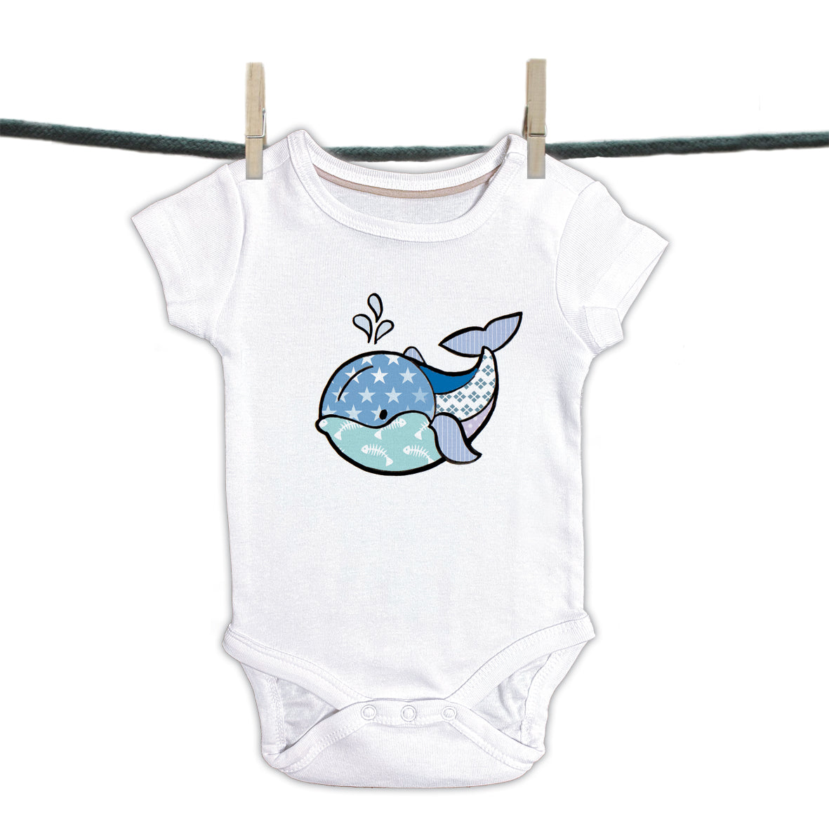 Baby romper Patchwork Collection - Whale