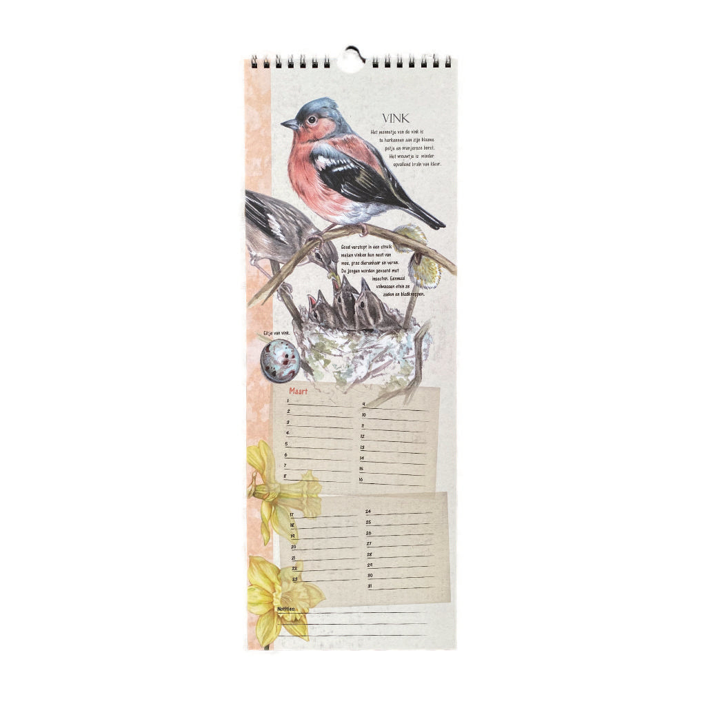 Birthday Calendar Birds